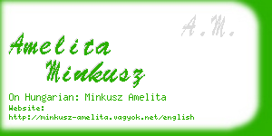 amelita minkusz business card